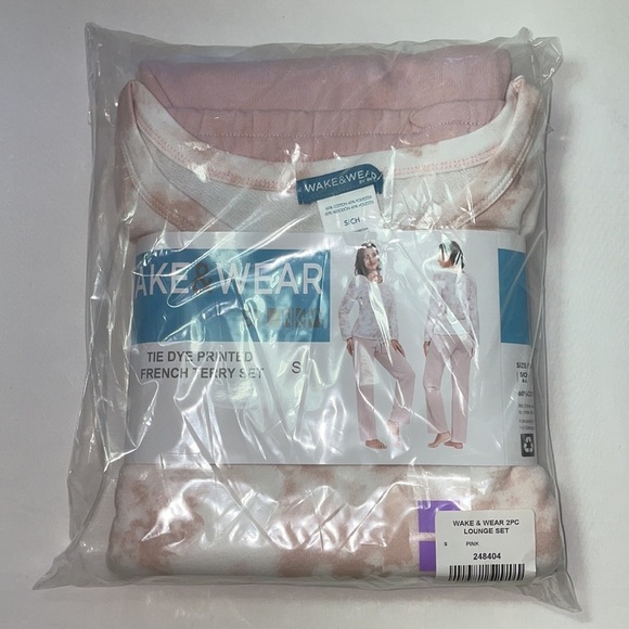 New Wake & Wear Women's 2 Pc Tie Dye Lounge Set - Picture 5 of 15